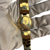 Gucci Vintage Gold-Plated Black Dial Roman Bezel Watch