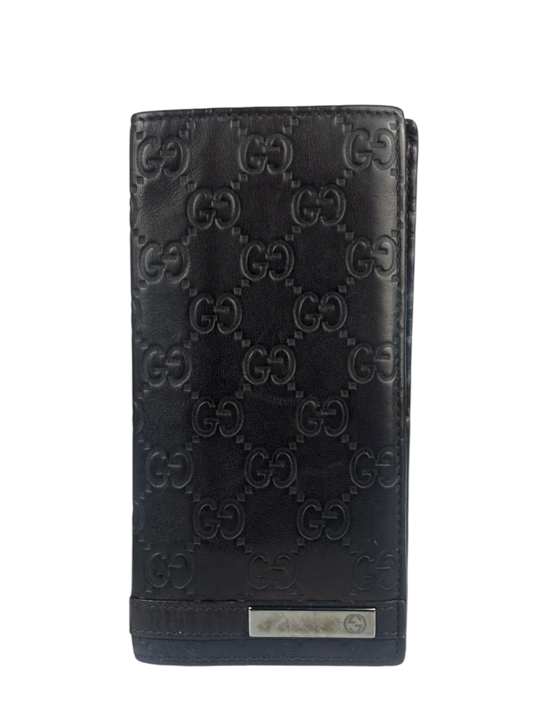 Gucci GG Brown Leather Guccissima Long Wallet