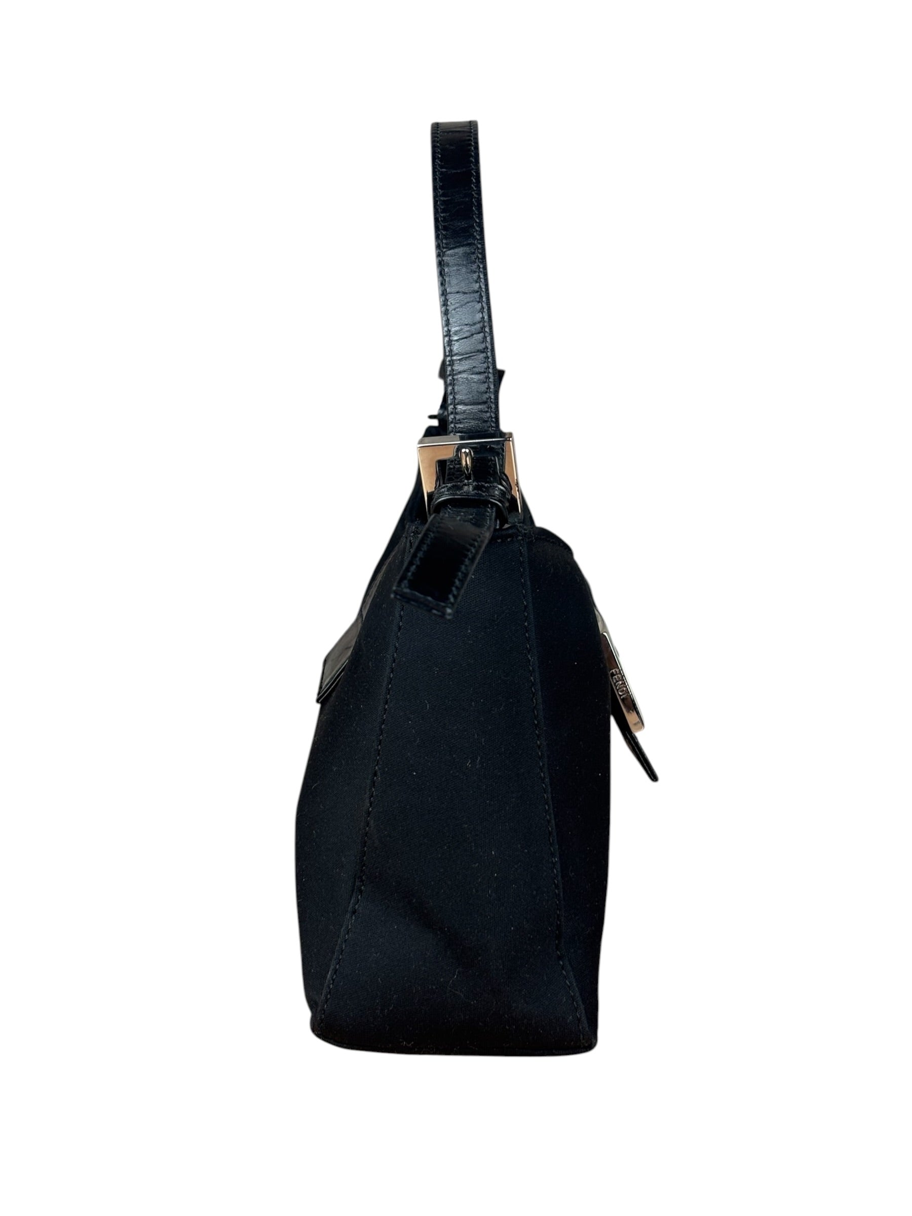 Fendi Black Neoprene Baguette