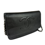 Chanel Black Caviar Flap Wallet On Chain 2013