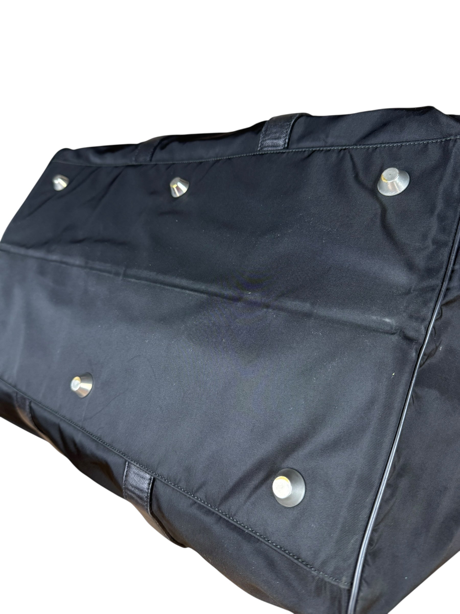 Prada Black Nylon Weekender Bag