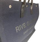 Yves Saint Laurent Navy/Black Leather Rive Gauche Tote