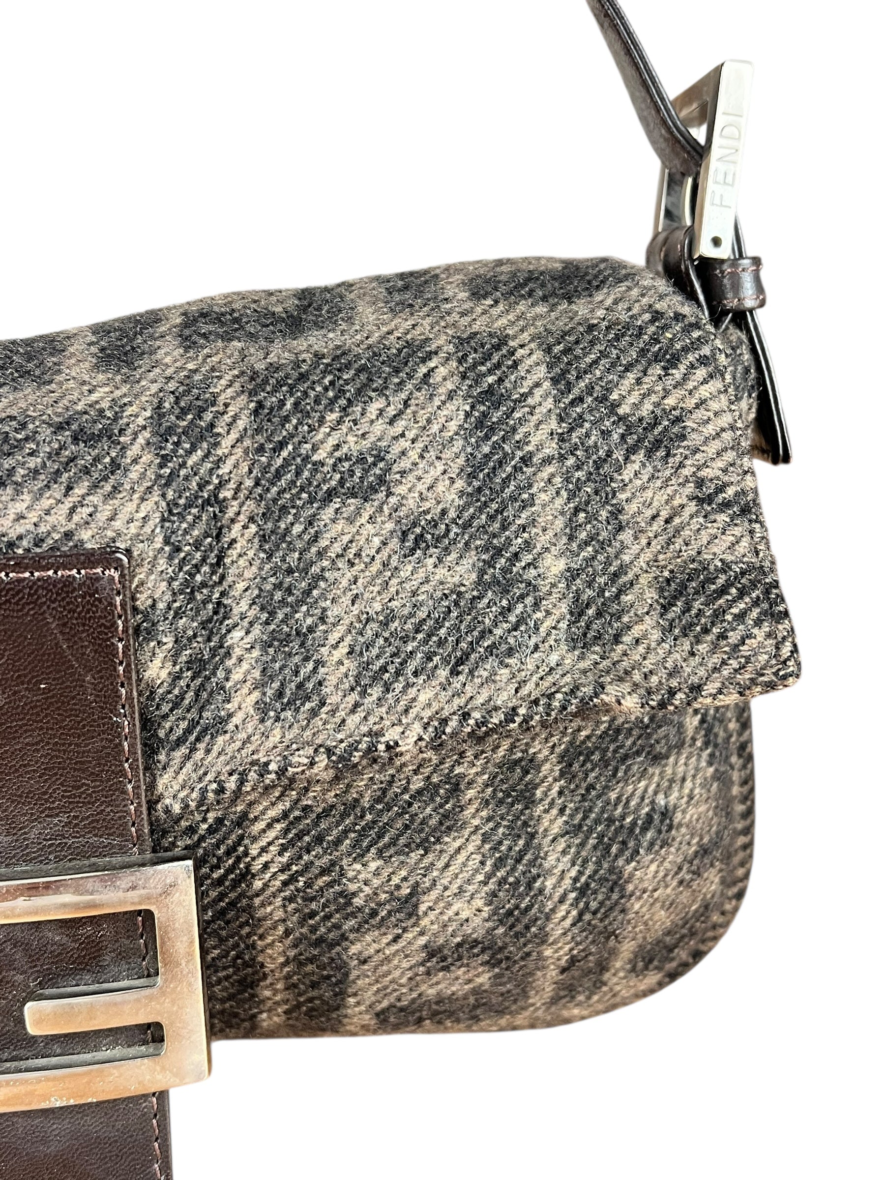 Fendi Wool Zucca Baguette