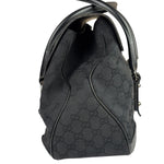 Gucci Black Leather Trim GG Horsebit Shoulder Bag
