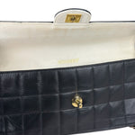 Chanel Black Chocolate Bar East West Flap Bag 2002