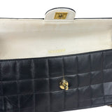 Chanel Black Chocolate Bar East West Flap Bag 2002