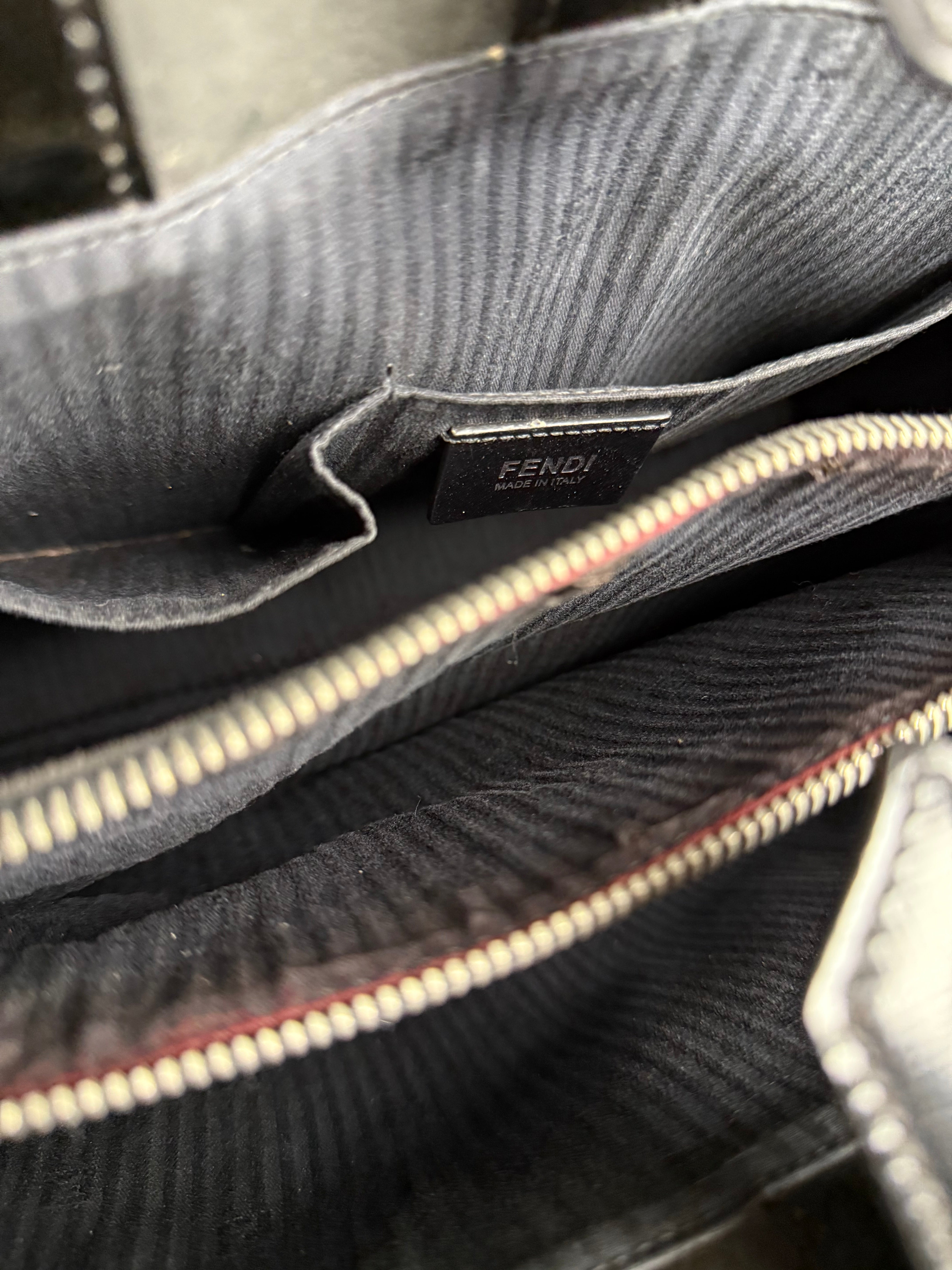 Fendi Black Patent Leather 2Jours Handbag