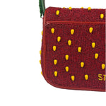 STAUD Strawberry Red Tommy Beaded Bag