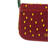 STAUD Strawberry Red Tommy Beaded Bag