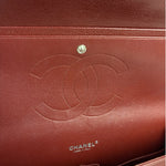 Chanel Burgundy Quilted Leather Jumbo Classic Double Flap Bag 2011