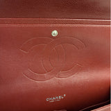 Chanel Burgundy Quilted Leather Jumbo Classic Double Flap Bag 2011