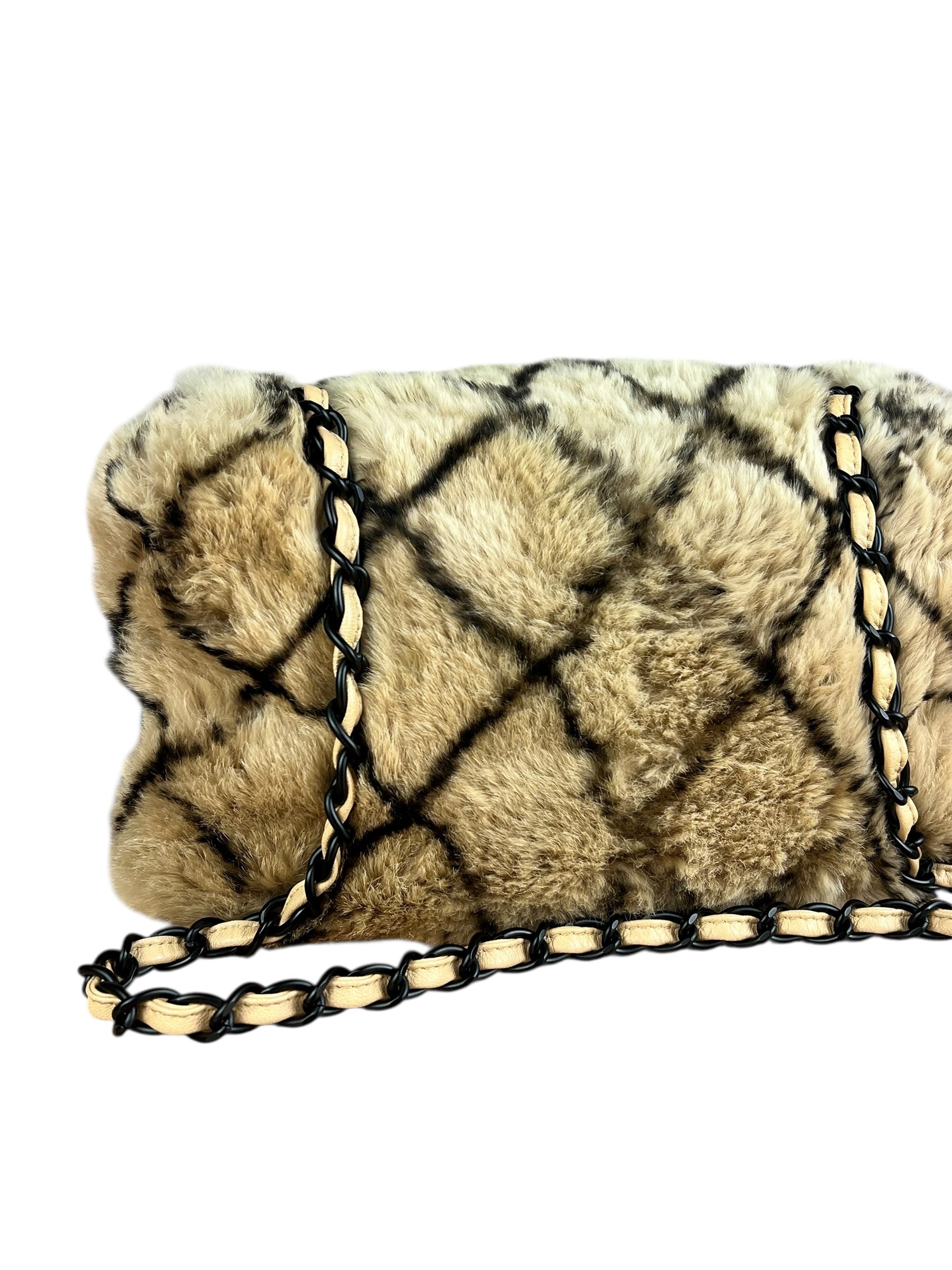Chanel Matelasse Fur Coco Mark Chain Flap Bag '01