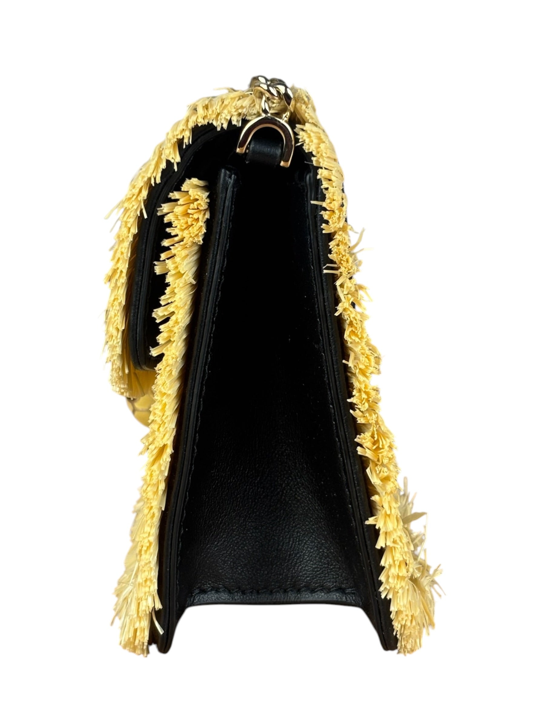 Bvlgari Serpenti Forever Mini Raffia Bag Beige