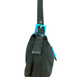 Fendi Green FF Cotton Baguette