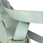 Bottega Veneta Intrecciato Leather Casette Crossbody Blue