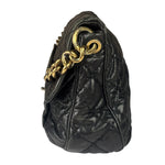 Chanel Black Caviar Quilted Coco Pleats Flap Two-Way Bag 2012