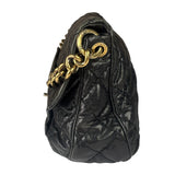 Chanel Black Caviar Quilted Coco Pleats Flap Two-Way Bag 2012