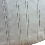 Celine Vintage White Leather Stitch Hobo Shoulder Bag
