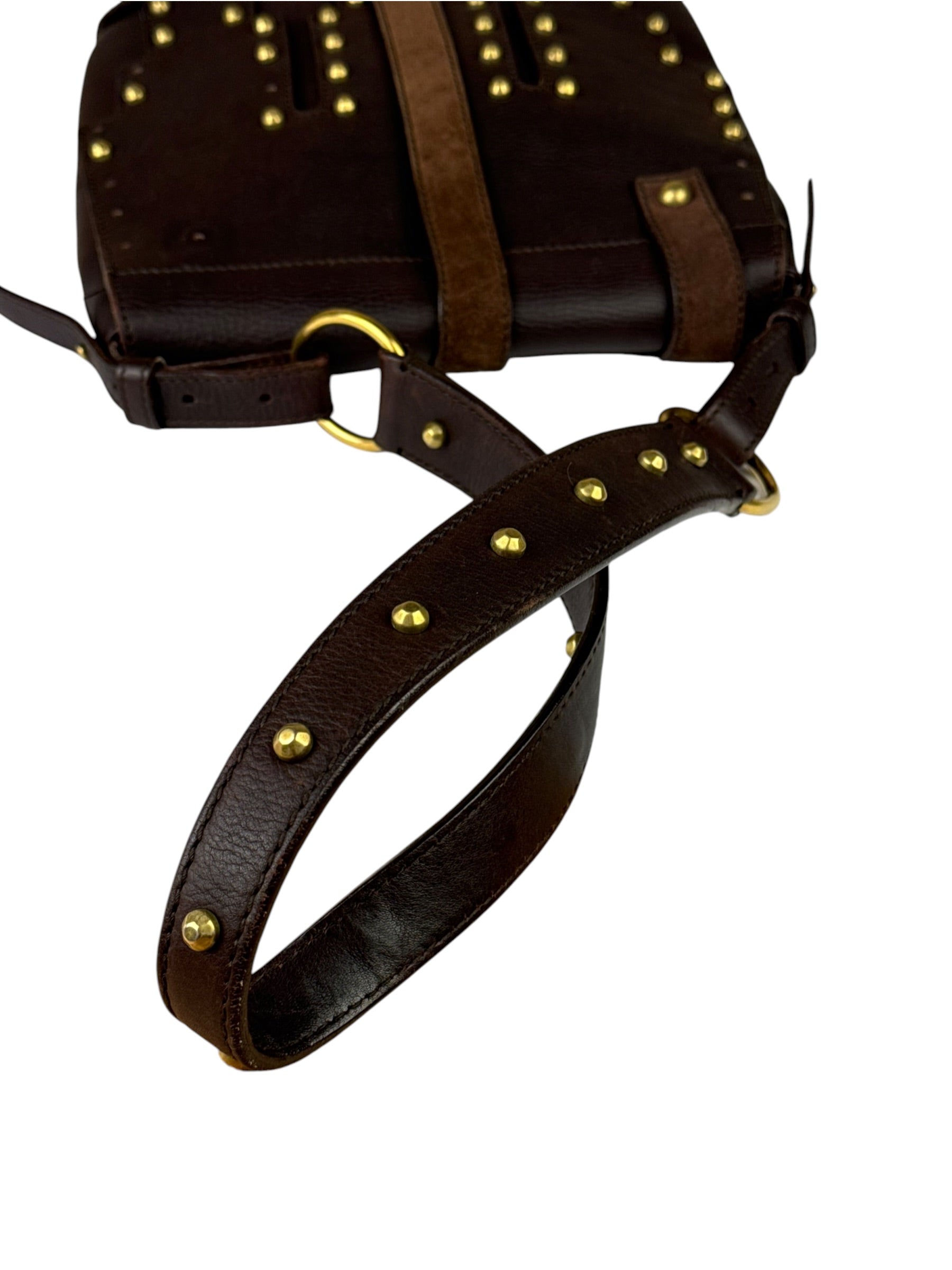 Yves Saint Laurent Tan Brown Messenger Bag