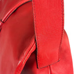 Burberry Red Leather Haymarket Check Shoulder Bag