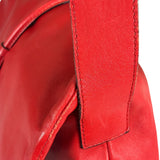 Burberry Red Leather Haymarket Check Shoulder Bag