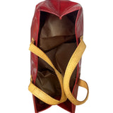 Louis Vuitton Red Canvas Monogram Vernis Hand Bag
