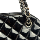 Chanel Black Patent Quilted Leather Just Mademoiselle Bowling Bag 2012