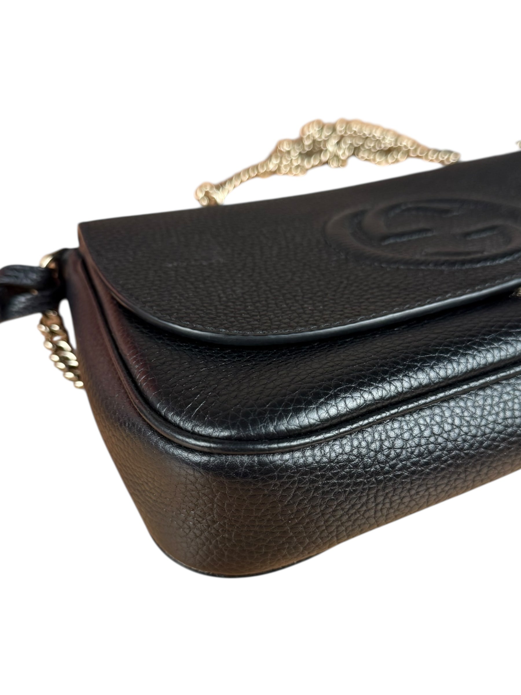 Gucci GG Soho Black Leather Chain Bag