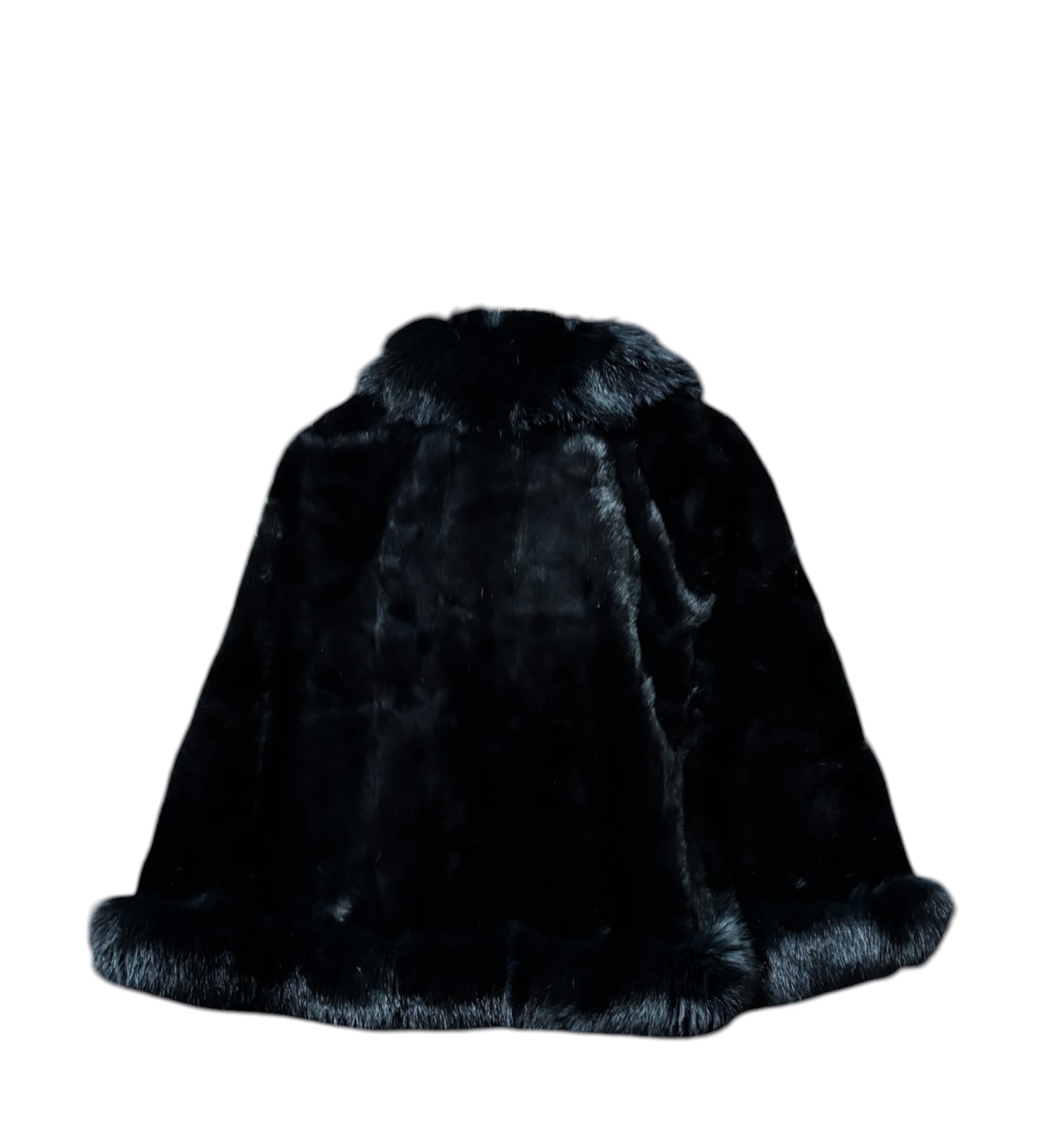 Harumis Black Fox Fur Short Coat