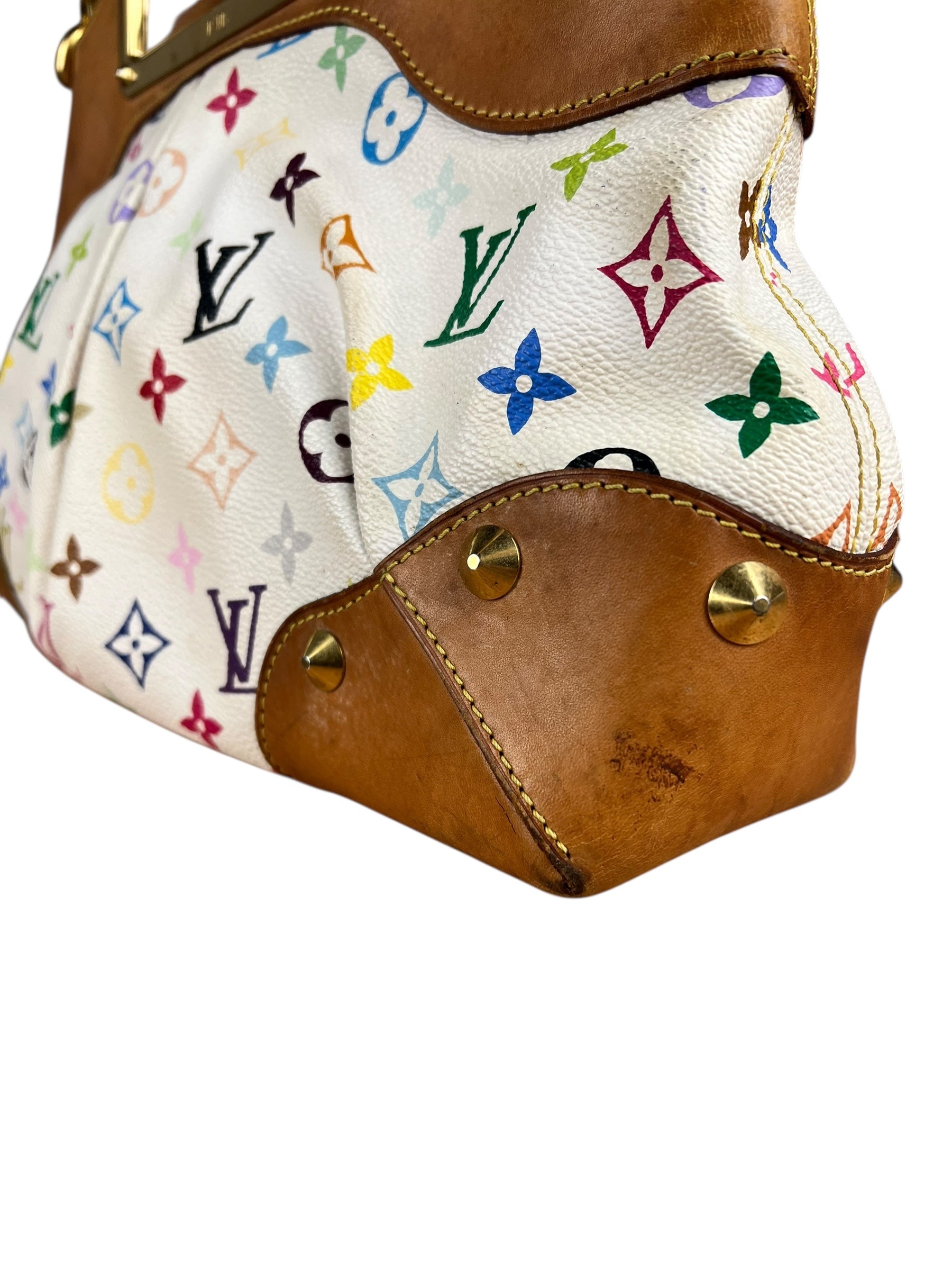 Louis Vuitton White Murakami Judy MM 2Way