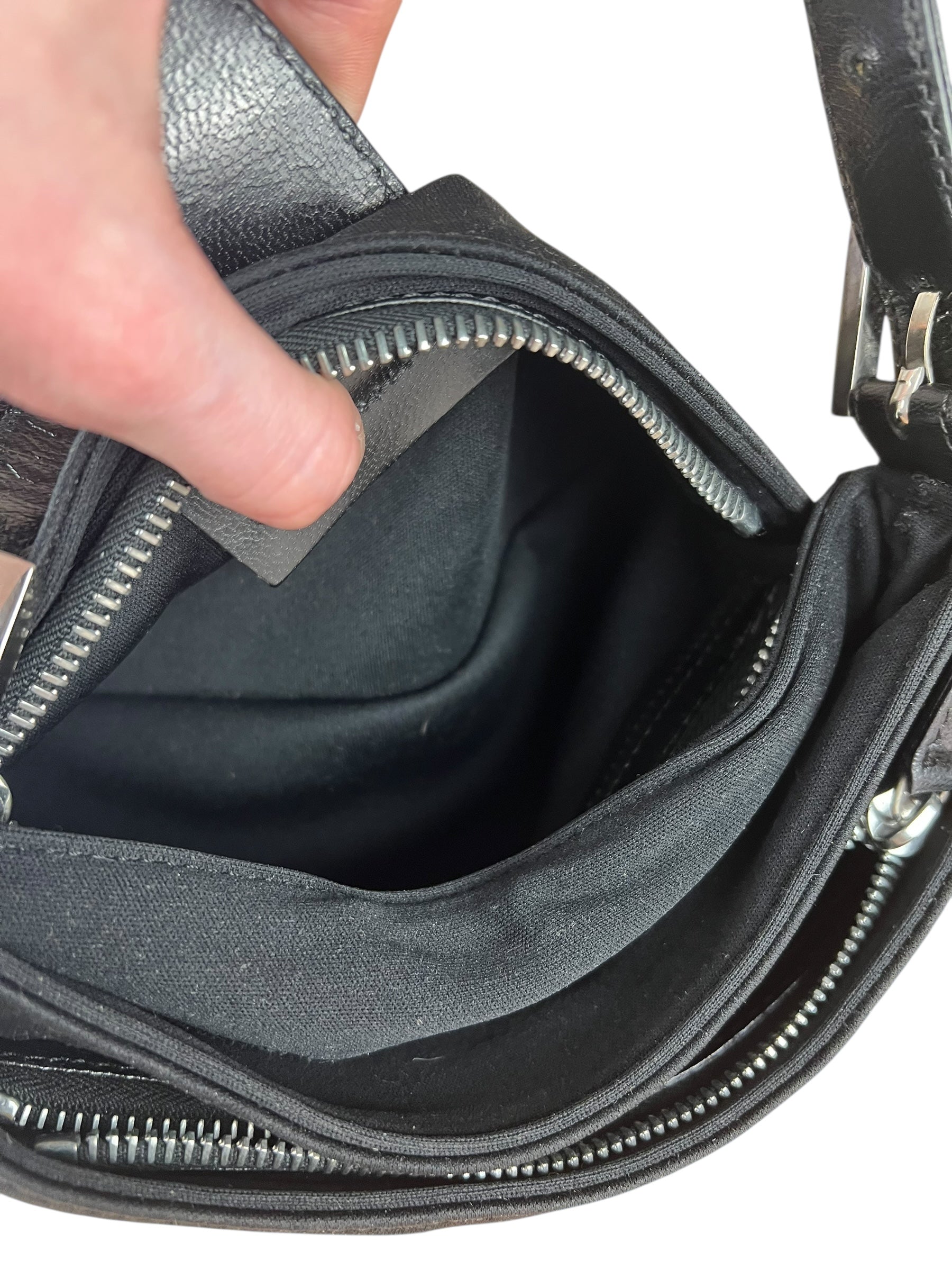 Fendi Mini Baguette Neoprene Black