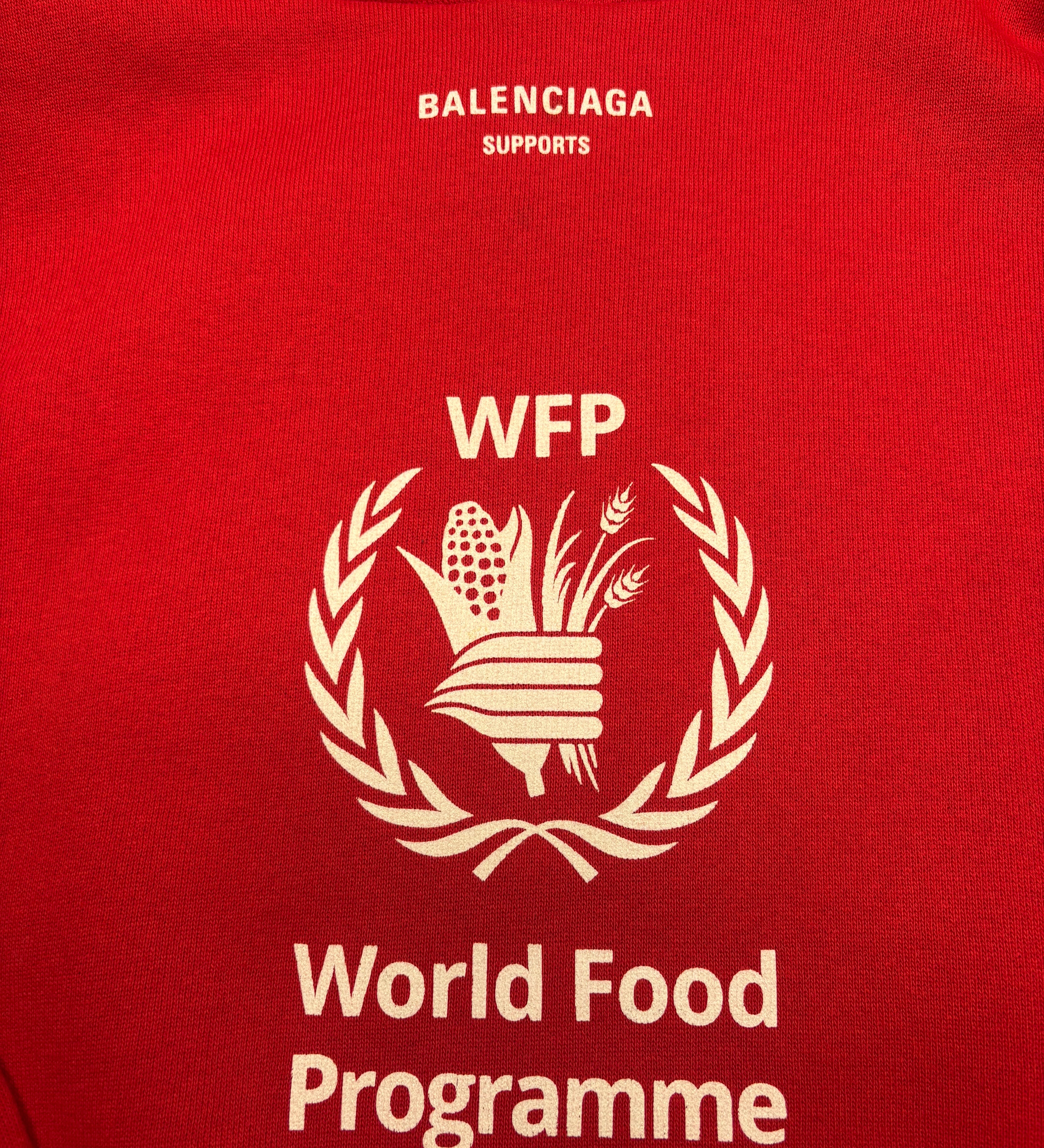 Balenciaga Red World Food Programme Hoodie