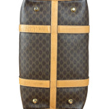Celine Vintage Brown Coated Macadam Boston Handbag