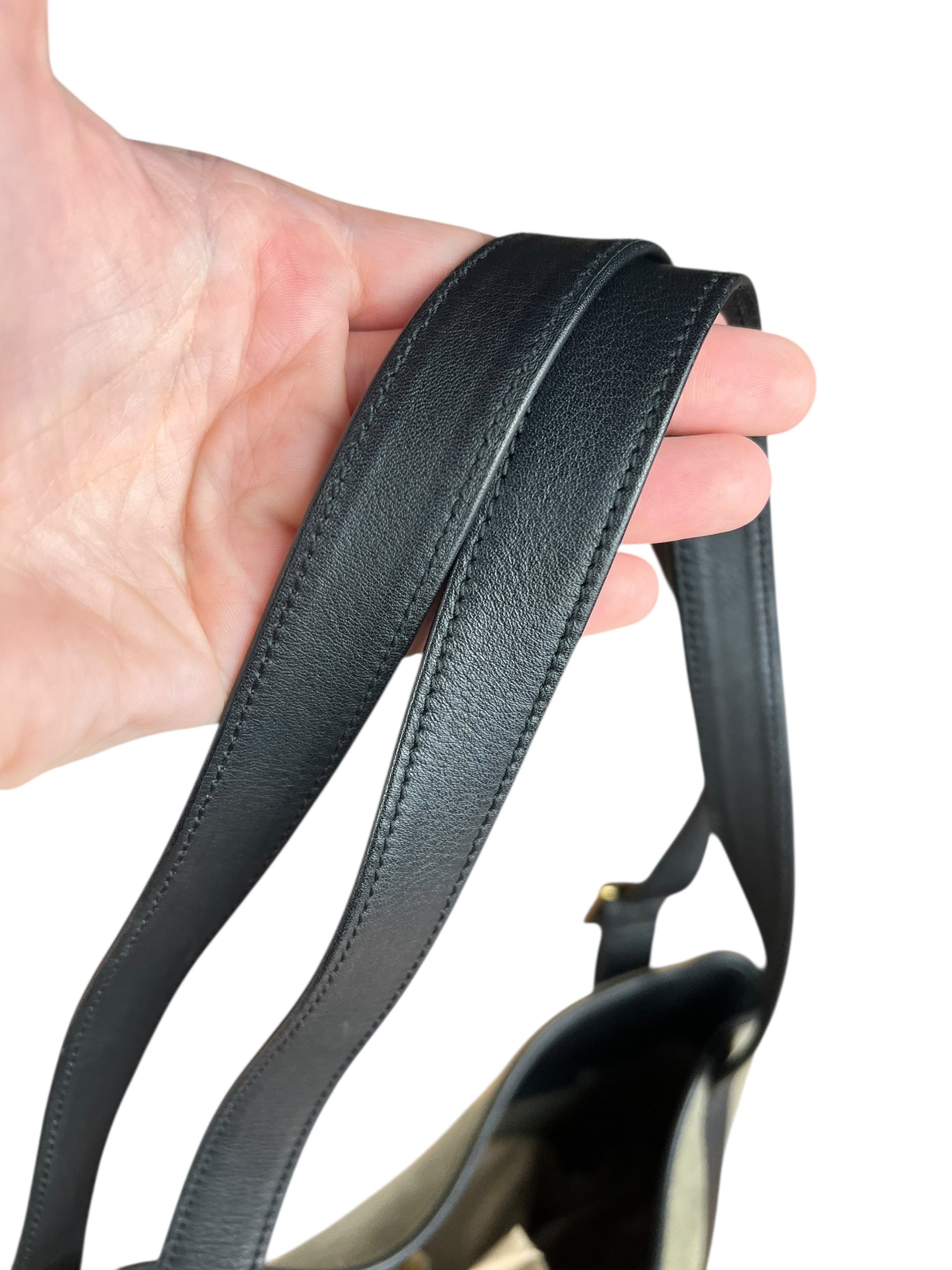 Loewe Suede Anagram Shoulder Tote Olive