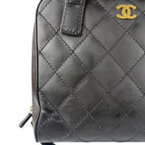 Chanel Black Leather Wild Stitch Tote Bag 2002