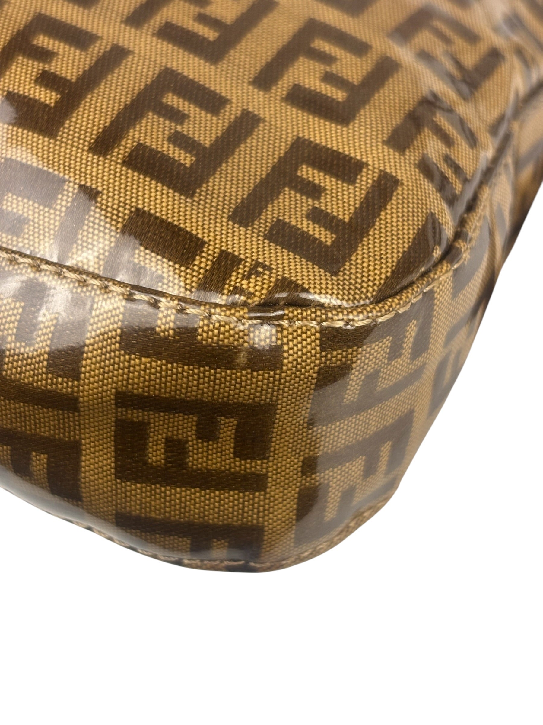 Fendi FF PVC Coated Sequin Buckle Baguette