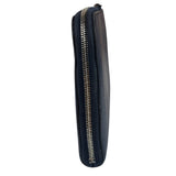 Hermes Navy/Burgundy Silk'In Classique Long Wallet