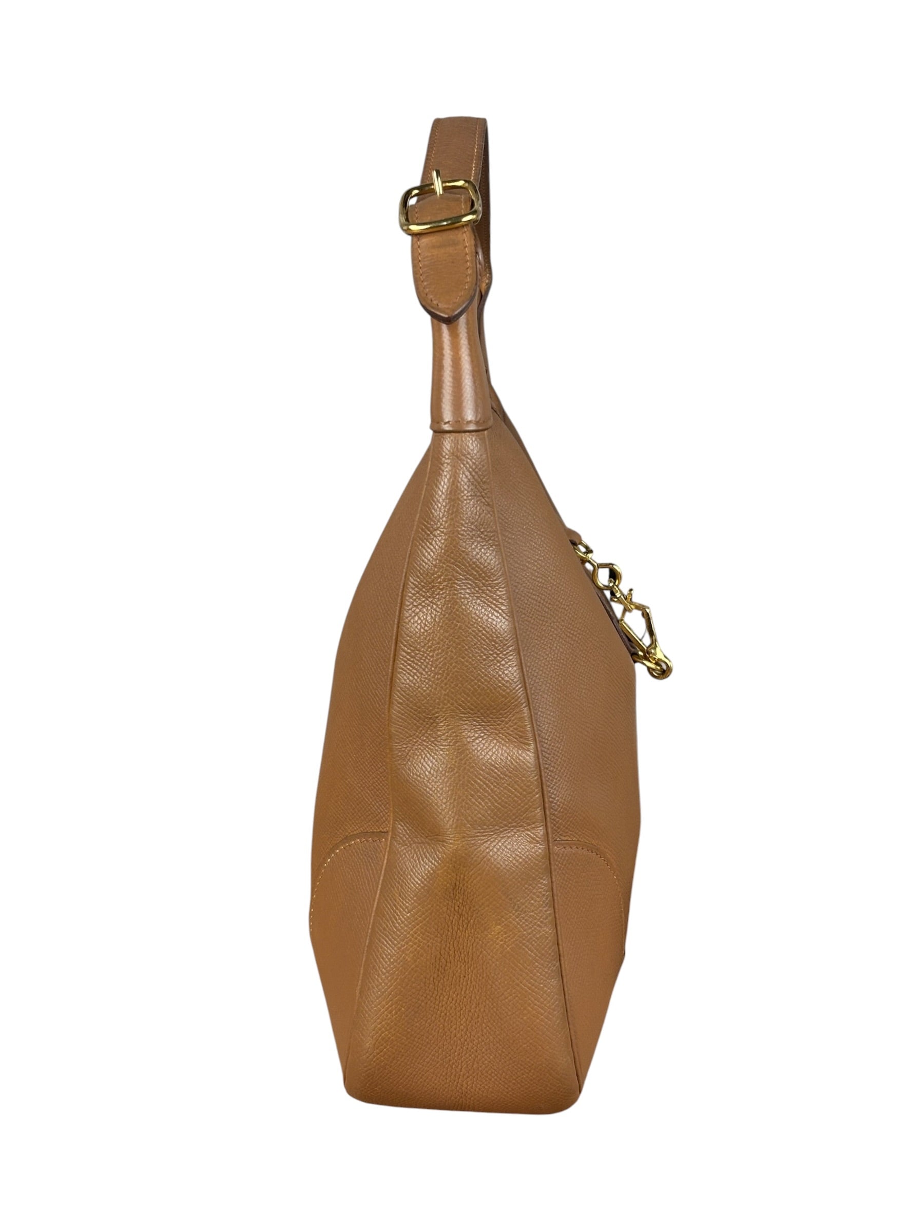 Hermes Vintage Tan Brown Leather Shoulder Bag