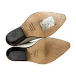 Isabel Marant White Distress Leather Western Boots