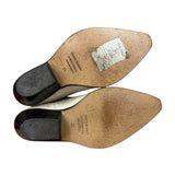 Isabel Marant White Distress Leather Western Boots