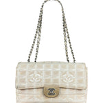 Chanel Vintage Beige Travel Line Classic Flap 2001