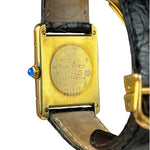 Cartier Must De Tank Tri Color Black Strap