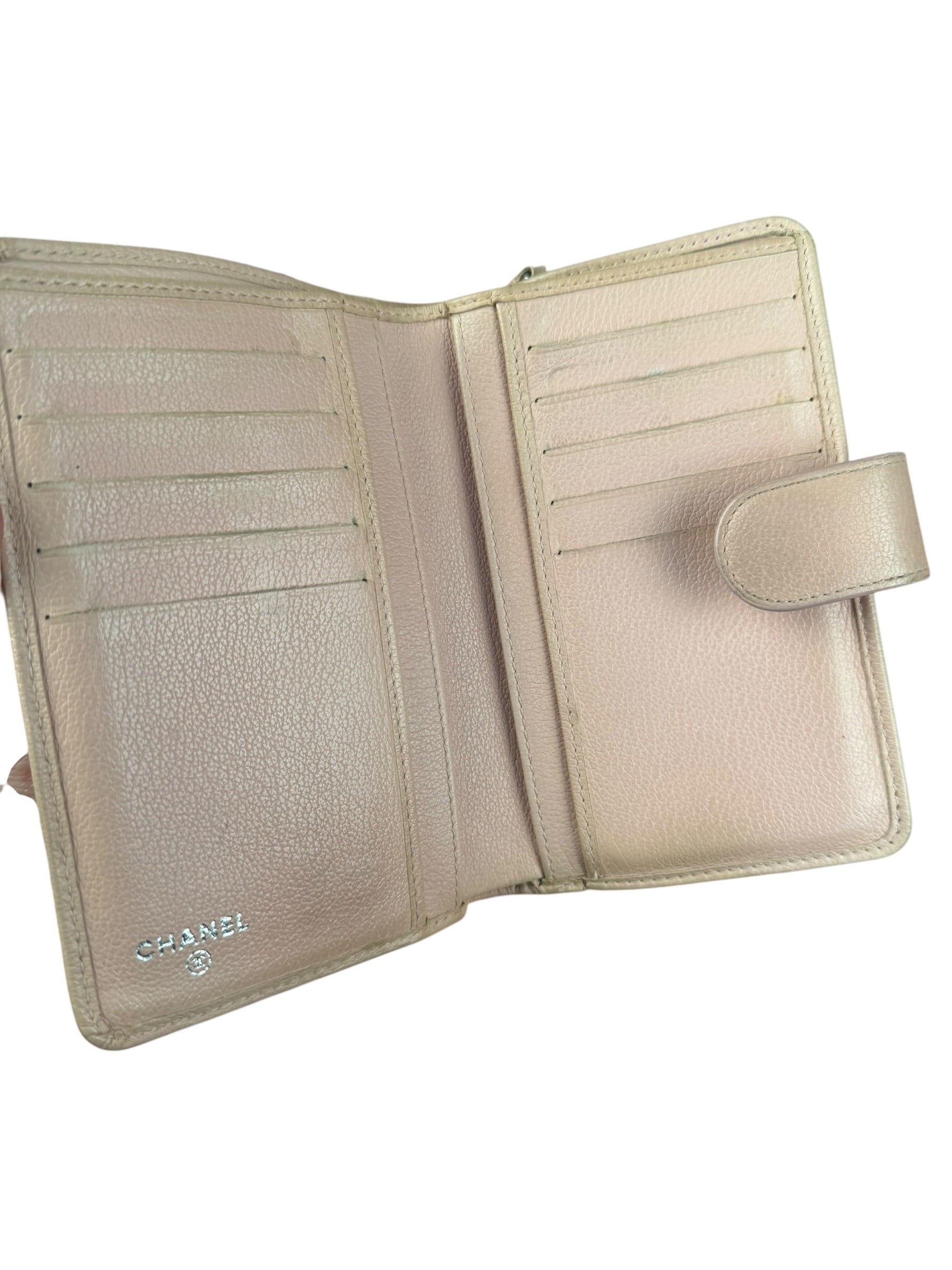 Chanel Light Pink Flower CC Snap Wallet 2011