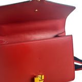 Gucci Red Leather Sylvie Shoulder Bag