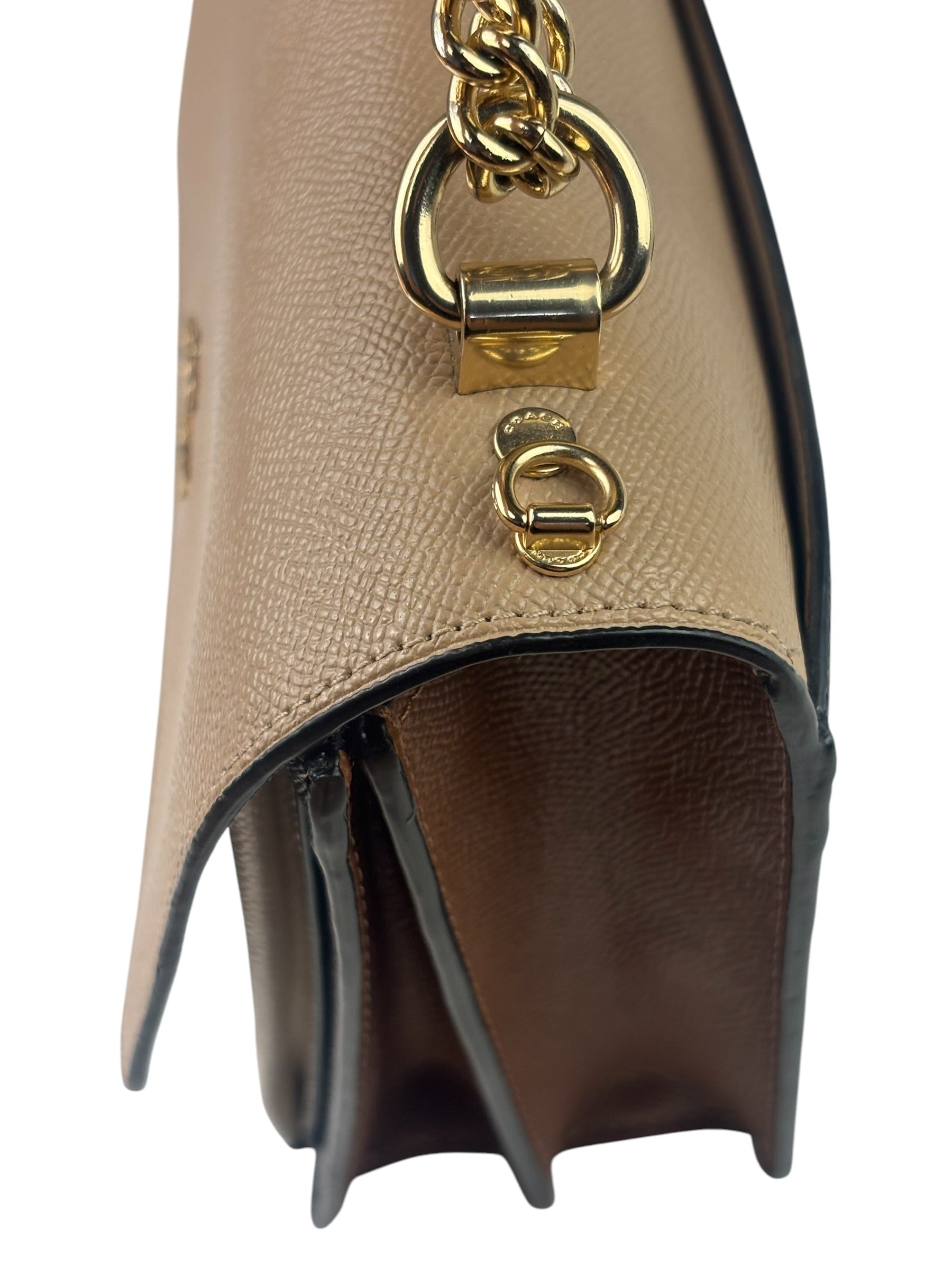Coach Colorblock Leather Anna Flap Clutch Crossbody Bag