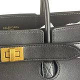 Balenciaga Black Leather Bel Air Carry All Two-Way Bag