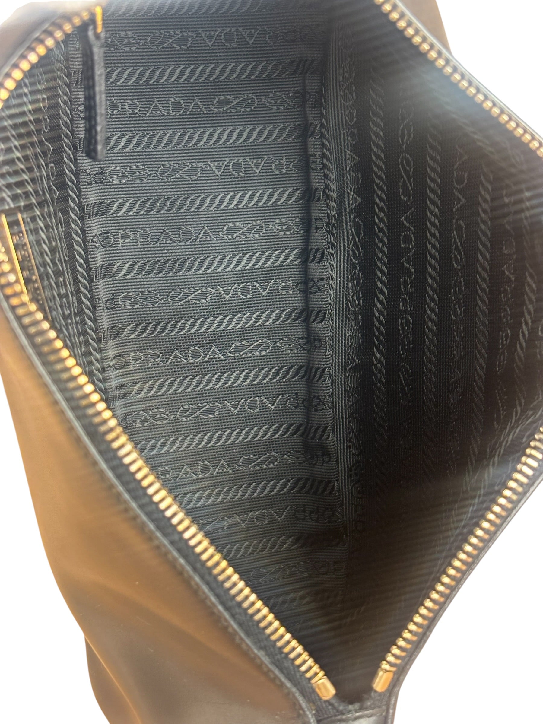 Prada Vintage Black Leather Pochette