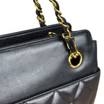 Chanel Vintage Black Quilted Leather Chain Tote/Shoulder Bag 1999