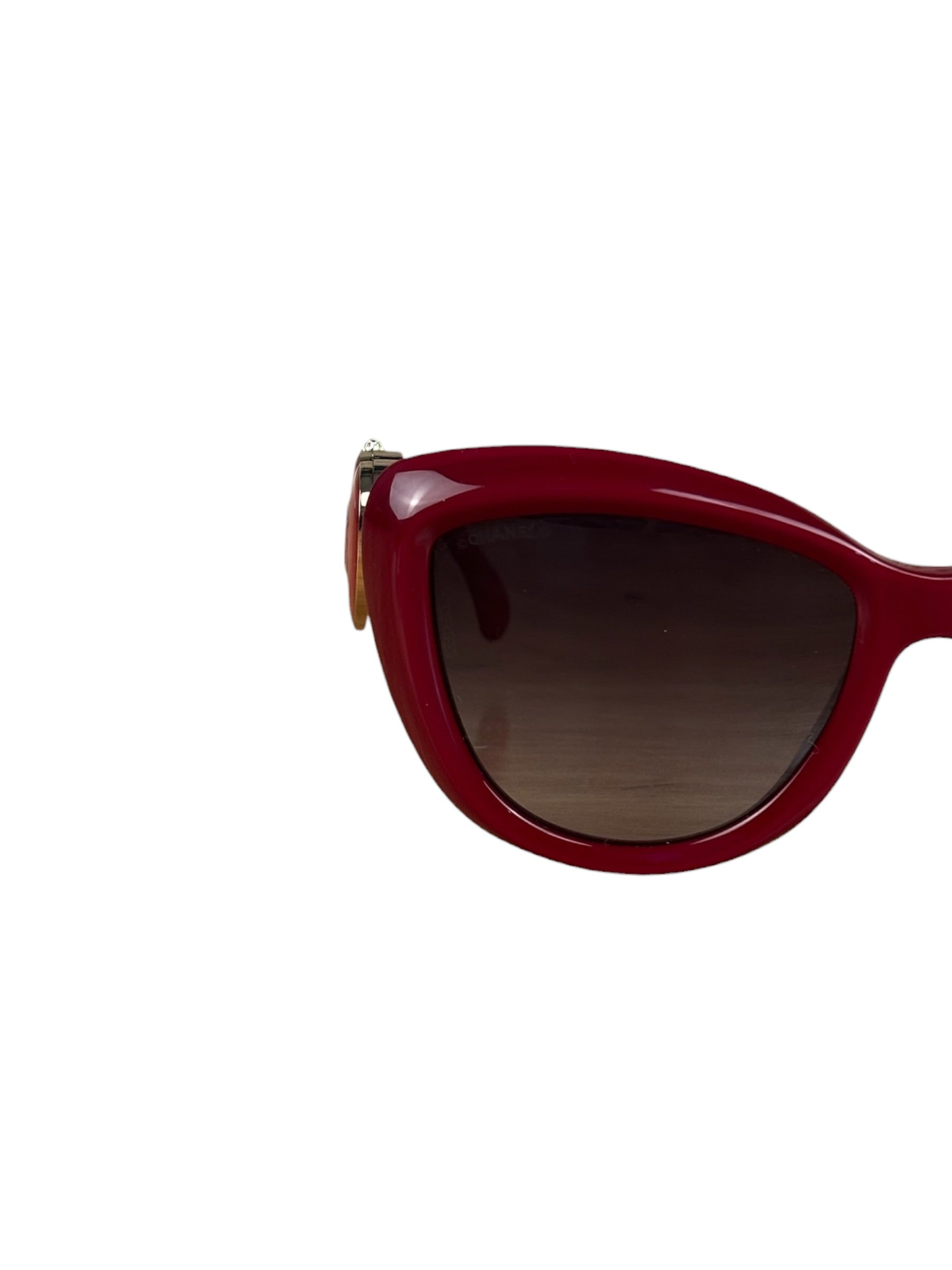 Chanel Vintage Red Heart Sunglasses