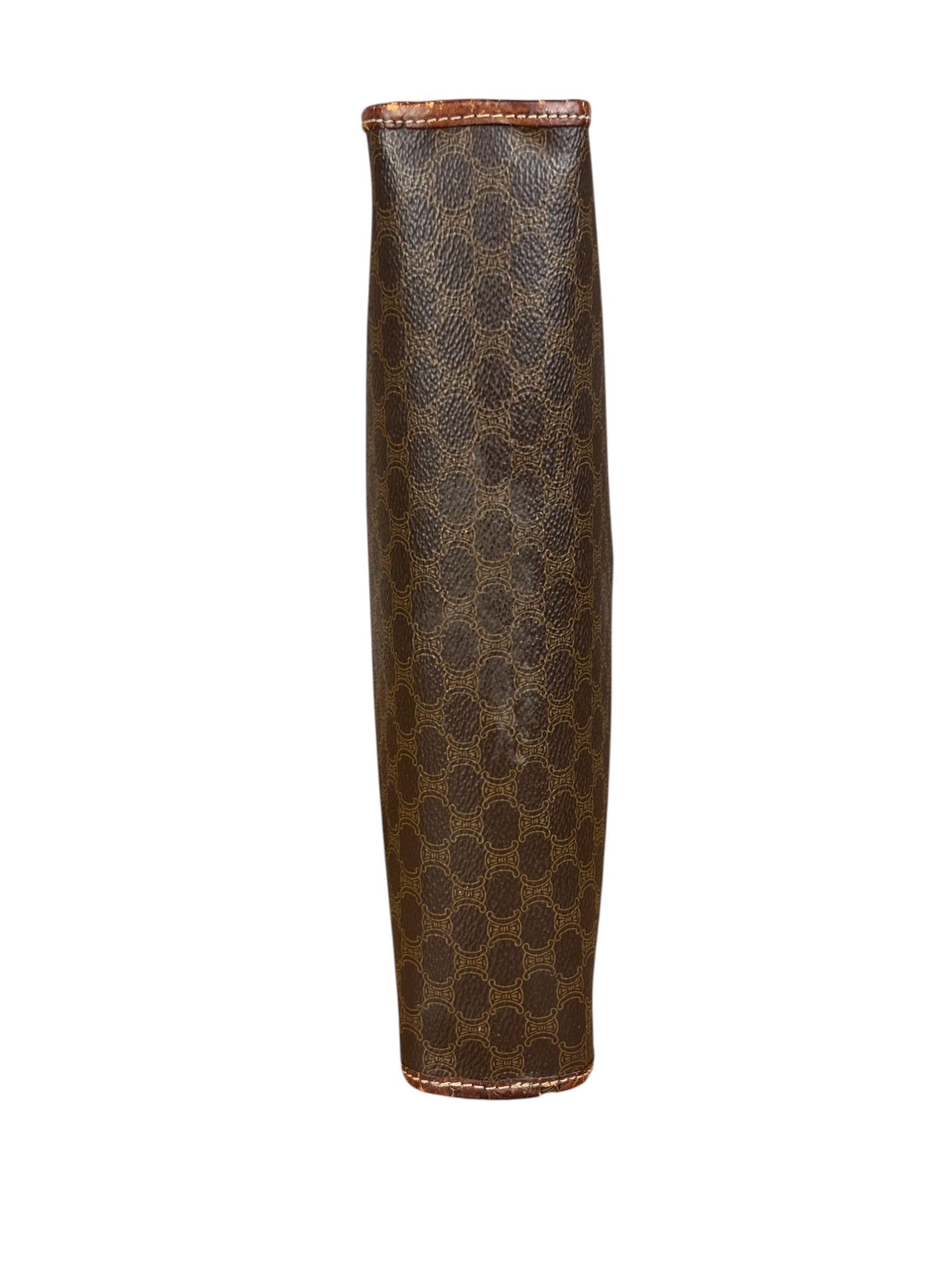 Celine Vintage Brown Leather Macadam Pouch